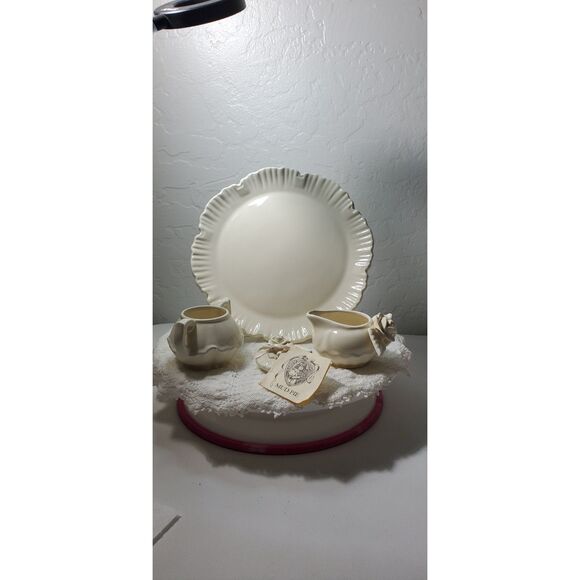 "Mud Pie" Brand Creamer and Sugar Set with a Small Tray ~Vintage~ 1988 - Picture 10 of 14